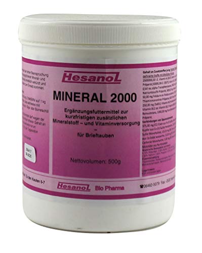 Hesanol Mineral 2000 500g Mineralien und Vitamine für Tauben und Vögel von Hesanol