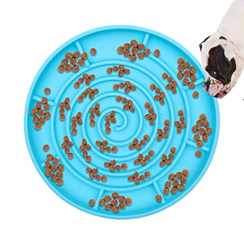 Hundefutternäpfe | Leckmatte für Hunde und Katzen - Runde Form Slow Feeder Hundenapf Leckpad, Kisten-Trainingsnapf für Erdnussbutter, Leckereien, Joghurt, Bolognese Heshi von Heshi