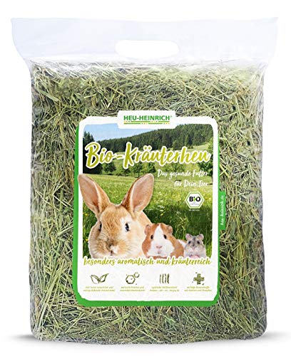 Heu-Heinrich® 6X 750g Bio-Kräuterheu - Bergwiesenheu aus dem Naturpark Thüringer Wald - Kaninchen Meerschweinchen Nager von Heu-Heinrich