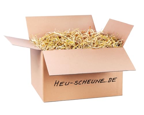 Gerstenstroh der Heu Scheune® I 10kg im Karton I Einstreu für Kaninchen, Meerschweinchen, Nager, Pferde und Co. von Heu-Scheune.de
