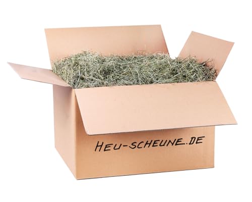 Kräuterheu der Heu Scheune® I 10kg im Karton I 2. Schnitt I weich und energiereich I für Kaninchen, Meerscheinchen, Nager, Pferde und Co. von Heu-Scheune.de