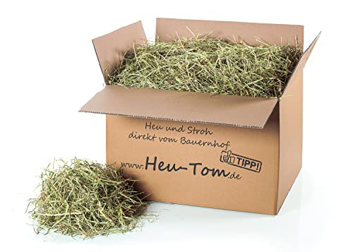Heu-Tom ® 5kg frisches Timothy Heu 1.Schnitt direkt ab Hof Futter für Meerschweinchen Kaninchen Nager Hamster Hasen von Heu-Tom