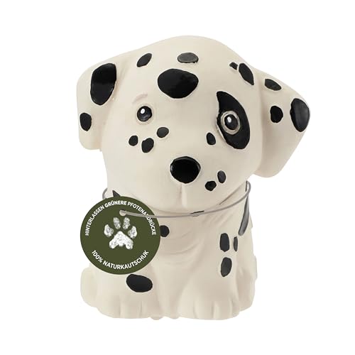 HEVEA Kauspielzeug für Hunde – Hergestellt aus strapazierfähigem 100 % Naturkautschuk – Welpen-Kauspielzeug zum Zahnen – Natürliches und sicheres Haustierspielzeug für Hunde (Dalmatiner) von Hevea