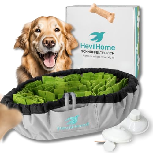 HeviiHome® Schnüffelteppich für Hunde - Beste Qualität mit Oxfordgewebe - Extrem widerstandsfähiges und Robustes Intelligenzspielzeug für Hunde - waschbar und größenverstellbar für alle Hunderassen von HeviiHome
