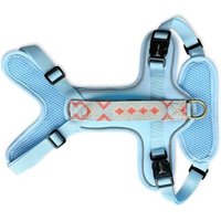 Hey Lana Premium Geschirr Gepolstert mit Reflektoren und Haltegriff korall/hellblau/beige XS von Hey Lana