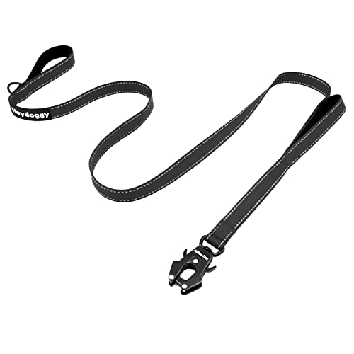 Reflektierend Hundeleine 1,8m für Große Mittlere Kleine Hund, Robust Nylon Trainingsleine mit Zwei Griff & Auto Sperre Karabiner, Anti-Zug Walken Sicherheit Kontrolle Führleine Schwarz 6ft Reflektierend Hundeleine 1,8m für Große Mittlere Kleine Hund, Robust Nylon Trainingsleine mit Zwei Griff & Auto Sperre Karabiner, Anti-Zug Walken Sicherheit Kontrolle Führleine Schwarz 6ft von Heydoggy