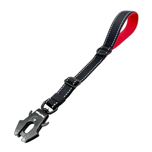 Robuste, strapazierfähige Hundeleine, verstellbar, 38,1 - 45,7 cm, reflektierendes Nylon, Trainingsleine mit gepolstertem Griff und Froschclip, Verkehrskontrolle für große und mittelgroße Hunde, kein von Heydoggy