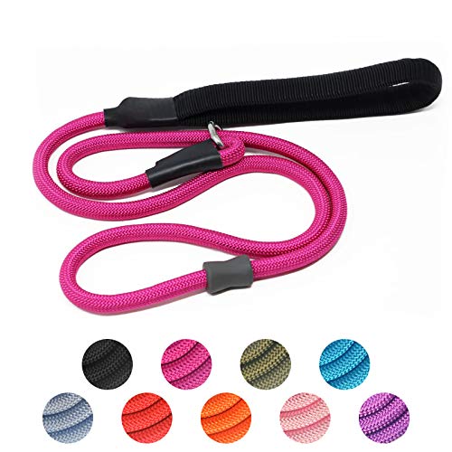 Starke Retrieverleine, robuste Nylon-Hundetrainingsleine, strapazierfähige Hundeleine, kein Ziehen, Spazierleine mit Gummistopper und gepolstertem Griff für kleine, mittelgroße und große Welpen, 1,8 Starke Retrieverleine, robuste Nylon-Hundetrainingsleine, strapazierfähige Hundeleine, kein Ziehen, Spazierleine mit Gummistopper und gepolstertem Griff für kleine, mittelgroße und große Welpen, 1,8 von Heydoggy