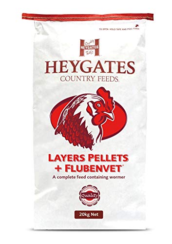 Heygates Flubenvet® Schichten-Pellets für Hühner, Entwurmungsmittel für Vögel, Geschmacklos, 20 kg von Heygates
