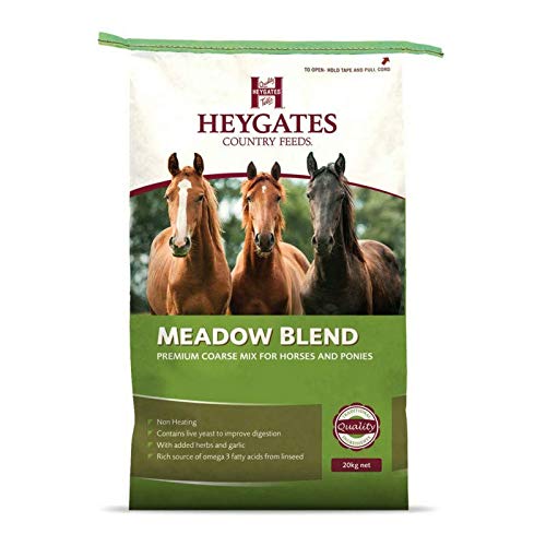 Heygates Meadow Blend Grobe Pferdemischung + Knoblauch, Kräuter und lebende Hefe, 20 kg von Heygates