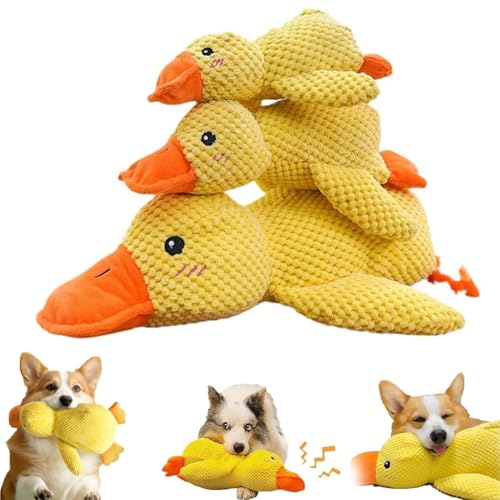 Heyhaho Calming Duck Dog Toy, Cute Quacking Stuffed Ducks Dog Toy, Yellow Stuffed Ducks Dog Chew Toys, Suits Dog's Vision, Chew-Resistant & Machine-Washable (Mix) von Heyhaho