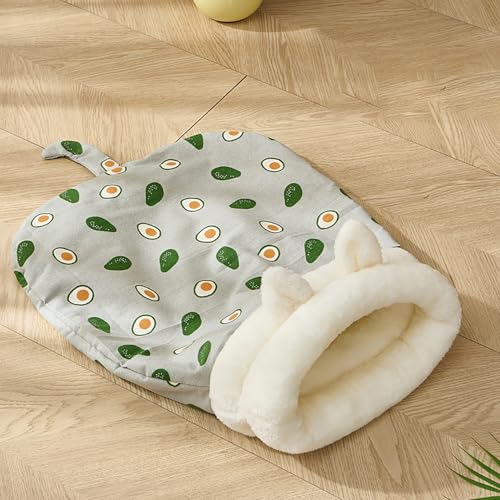 Heyhaho Cozy Pet Nest for Cats and Dogs, Soft Cat Dog Sleeping Bag, Portable Pet Nest, Small Dog Cat Bed for All Seasons Indoors (Avocado) von Heyhaho