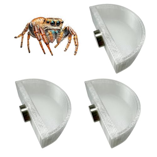 3 x Springspinnen-Futternapf mit 1 Pinzette, kleine Futterschale, Wasserschale für Springspinnen, Vogelspinne und andere kleine Haustiere, halbrund 3 x Springspinnen-Futternapf mit 1 Pinzette, kleine Futterschale, Wasserschale für Springspinnen, Vogelspinne und andere kleine Haustiere, halbrund von Heyshapeing