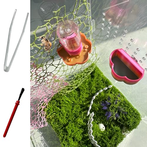 Heyshapeing Springspinnen-Kits – Magnetischer Wasserspender zum Aufhängen und Futternapf mit Reinigungsbürste und Pinzette, 8 ml, ideal für springende Spinnen, Arboreale Haustiere und Kleintiere Heyshapeing Springspinnen-Kits – Magnetischer Wasserspender zum Aufhängen und Futternapf mit Reinigungsbürste und Pinzette, 8 ml, ideal für springende Spinnen, Arboreale Haustiere und Kleintiere von Heyshapeing
