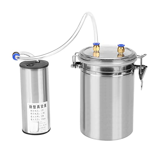 Pssopp Hffheer Elektrische Melkmaschine Tragbarer Edelstahl Melker 2L Melker mit Flasche und Unterdruckpumpe(für Ziege) von Pssopp
