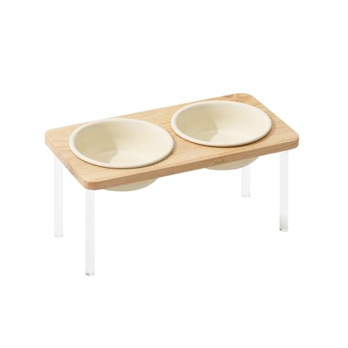 Erhöhter Keramik-Hundenapf-Set mit Ständer, erhöhter Futter- und Wassernapf für kleine und mittelgroße Hunde, 794 ml, Weiß Erhöhter Keramik-Hundenapf-Set mit Ständer, erhöhter Futter- und Wassernapf für kleine und mittelgroße Hunde, 794 ml, Weiß von Hfnibpaw