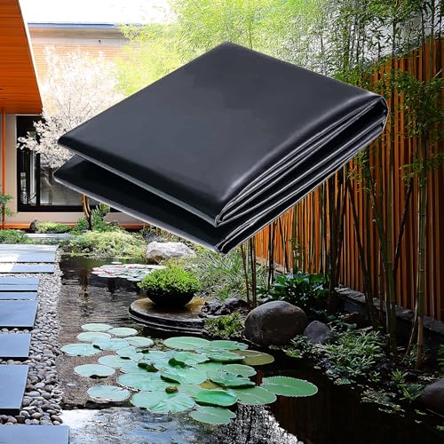 Hggdsac Teichfolie, Flexible Teichfelle Teichfolie, Wasserdicht UV- und witterungsbeständig, Gartenpoolmembran, Einfach En Installieren,für Fischteiche, Brunnen, Wassergarten und Wasserfall(8×25m) von Hggdsac