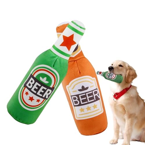 HhBdy 2 Pcs Hundespielzeug Quietschend Quietschspielzeug Hund Hunde Spielsachen Hundespielzeug Bier Plüsch-Kauspielzeug für Hunde aller Rassen und Größen HhBdy 2 Pcs Hundespielzeug Quietschend Quietschspielzeug Hund Hunde Spielsachen Hundespielzeug Bier Plüsch-Kauspielzeug für Hunde aller Rassen und Größen von HhBdy