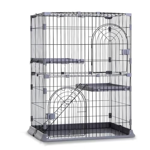 3/4-stöckige Große Katzengehege,Katzenkäfig Für Drinnen Und Draußen Mit Hängemattenplattformen Vordertüren Rampenleitern Abnehmbarem Zwingergehege Aus Metall,Für Die Heimtierhandlung(C,30.0"L x 20.0"W von HhYyLr