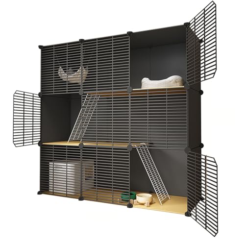 Große Katzenkäfige Für Den Innenbereich,DIY-Laufstall Für Haustiere,Abnehmbares Katzengehege Aus Metalldraht,Geräumig Und Stabil,Für Katzen Kaninchen Und Kleintiere(43.7" L x 19.3" W x 43.7" H) von HhYyLr