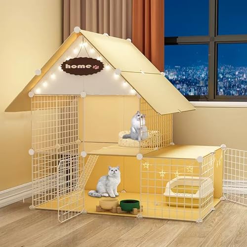 Großer Katzenkäfig Mit 2/3 Ebenen Und Rampenleitern,Katzengehege Aus Draht Zum Selbermachen,Abnehmbarer Zwinger Für Den Innenbereich,Ideal Für Sicheres Spielen Und Entspannen Kleiner Tiere(43.7"L x 29 Großer Katzenkäfig Mit 2/3 Ebenen Und Rampenleitern,Katzengehege Aus Draht Zum Selbermachen,Abnehmbarer Zwinger Für Den Innenbereich,Ideal Für Sicheres Spielen Und Entspannen Kleiner Tiere(43.7"L x 29 von HhYyLr