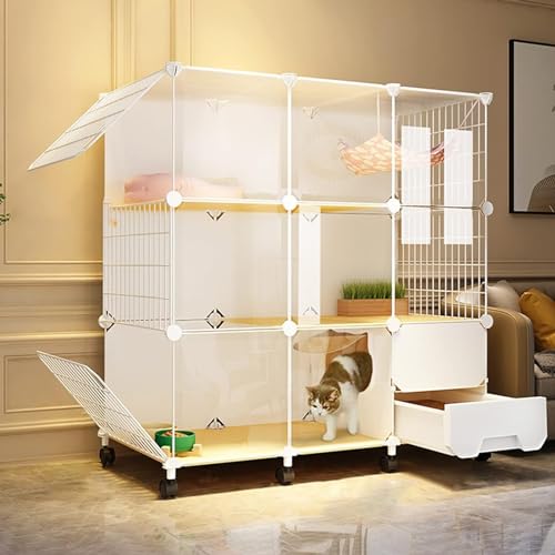 Großer Katzenkäfig Mit Geschlossener Katzentoilette,Geräumiger Und Stabiler Katzenlaufstall Für Draußen, Abnehmbarer Zwinger Aus Metalldraht,Ideal Für 2–5 Katzen,Geeignet Für Die Heimtierhandlung(42.1 Großer Katzenkäfig Mit Geschlossener Katzentoilette,Geräumiger Und Stabiler Katzenlaufstall Für Draußen, Abnehmbarer Zwinger Aus Metalldraht,Ideal Für 2–5 Katzen,Geeignet Für Die Heimtierhandlung(42.1 von HhYyLr