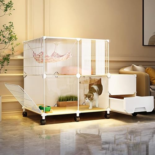 Großer Katzenkäfig Mit Geschlossener Katzentoilette,Geräumiger Und Stabiler Katzenlaufstall Für Draußen, Abnehmbarer Zwinger Aus Metalldraht,Ideal Für 2–5 Katzen,Geeignet Für Die Heimtierhandlung(42.1 Großer Katzenkäfig Mit Geschlossener Katzentoilette,Geräumiger Und Stabiler Katzenlaufstall Für Draußen, Abnehmbarer Zwinger Aus Metalldraht,Ideal Für 2–5 Katzen,Geeignet Für Die Heimtierhandlung(42.1 von HhYyLr