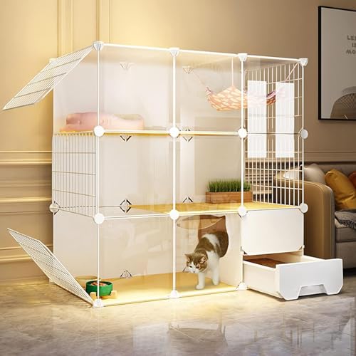 Großer Katzenkäfig Mit Geschlossener Katzentoilette,Geräumiger Und Stabiler Katzenlaufstall Für Draußen, Abnehmbarer Zwinger Aus Metalldraht,Ideal Für 2–5 Katzen,Geeignet Für Die Heimtierhandlung(42.1 Großer Katzenkäfig Mit Geschlossener Katzentoilette,Geräumiger Und Stabiler Katzenlaufstall Für Draußen, Abnehmbarer Zwinger Aus Metalldraht,Ideal Für 2–5 Katzen,Geeignet Für Die Heimtierhandlung(42.1 von HhYyLr