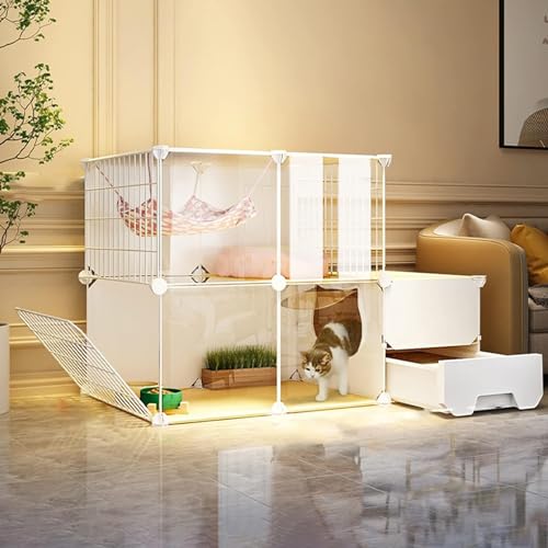 Großer Katzenkäfig Mit Geschlossener Katzentoilette,Geräumiger Und Stabiler Katzenlaufstall Für Draußen, Abnehmbarer Zwinger Aus Metalldraht,Ideal Für 2–5 Katzen,Geeignet Für Die Heimtierhandlung(42.1 Großer Katzenkäfig Mit Geschlossener Katzentoilette,Geräumiger Und Stabiler Katzenlaufstall Für Draußen, Abnehmbarer Zwinger Aus Metalldraht,Ideal Für 2–5 Katzen,Geeignet Für Die Heimtierhandlung(42.1 von HhYyLr
