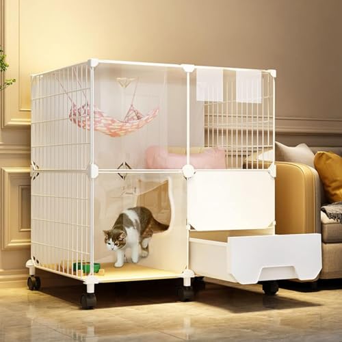 Großer Katzenkäfig Mit Geschlossener Katzentoilette,Geräumiger Und Stabiler Katzenlaufstall Für Draußen, Abnehmbarer Zwinger Aus Metalldraht,Ideal Für 2–5 Katzen,Geeignet Für Die Heimtierhandlung(28.3 Großer Katzenkäfig Mit Geschlossener Katzentoilette,Geräumiger Und Stabiler Katzenlaufstall Für Draußen, Abnehmbarer Zwinger Aus Metalldraht,Ideal Für 2–5 Katzen,Geeignet Für Die Heimtierhandlung(28.3 von HhYyLr