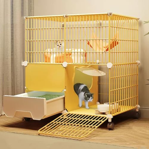 Katzenkäfig Für Den Innenbereich Mit Katzentoilette,DIY-Katzengehege Aus Draht Mit Rädern,Abnehmbares Großes Katzenhaus,Für 1–2 Katzen, Geräumig Und Stabil,Einfache Installation(29.5x19.3x31.1in/75x49 Katzenkäfig Für Den Innenbereich Mit Katzentoilette,DIY-Katzengehege Aus Draht Mit Rädern,Abnehmbares Großes Katzenhaus,Für 1–2 Katzen, Geräumig Und Stabil,Einfache Installation(29.5x19.3x31.1in/75x49 von HhYyLr