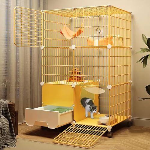Katzenkäfig Für Den Innenbereich Mit Katzentoilette,DIY-Katzengehege Aus Draht Mit Rädern,Abnehmbares Großes Katzenhaus,Für 1–2 Katzen, Geräumig Und Stabil,Einfache Installation(29.5x19.3x44.5in/75x49 Katzenkäfig Für Den Innenbereich Mit Katzentoilette,DIY-Katzengehege Aus Draht Mit Rädern,Abnehmbares Großes Katzenhaus,Für 1–2 Katzen, Geräumig Und Stabil,Einfache Installation(29.5x19.3x44.5in/75x49 von HhYyLr
