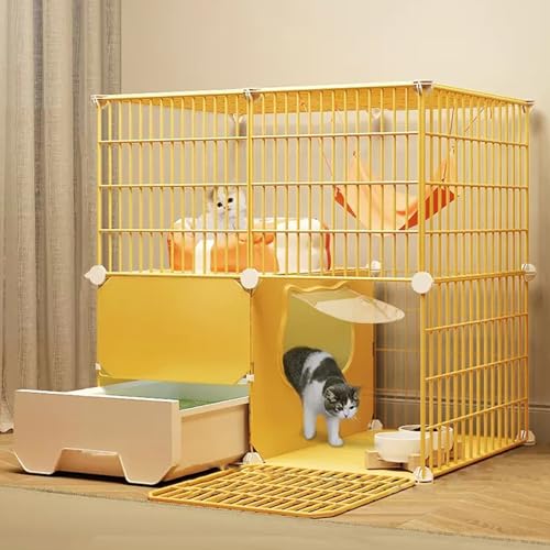 Katzenkäfig Für Den Innenbereich Mit Katzentoilette,DIY-Katzengehege Aus Draht Mit Rädern,Abnehmbares Großes Katzenhaus,Für 1–2 Katzen, Geräumig Und Stabil,Einfache Installation(29.5x19.3x29.5in/75x49 Katzenkäfig Für Den Innenbereich Mit Katzentoilette,DIY-Katzengehege Aus Draht Mit Rädern,Abnehmbares Großes Katzenhaus,Für 1–2 Katzen, Geräumig Und Stabil,Einfache Installation(29.5x19.3x29.5in/75x49 von HhYyLr