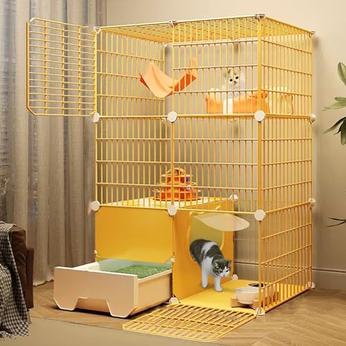 Katzenkäfig Für Den Innenbereich Mit Katzentoilette,DIY-Katzengehege Aus Draht Mit Rädern,Abnehmbares Großes Katzenhaus,Für 1–2 Katzen, Geräumig Und Stabil,Einfache Installation(29.5"L x 19.3"W x 42.9 Katzenkäfig Für Den Innenbereich Mit Katzentoilette,DIY-Katzengehege Aus Draht Mit Rädern,Abnehmbares Großes Katzenhaus,Für 1–2 Katzen, Geräumig Und Stabil,Einfache Installation(29.5"L x 19.3"W x 42.9 von HhYyLr