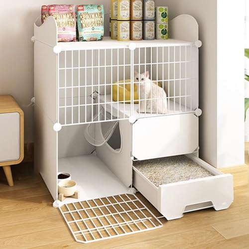 kaninchenställe Katzenkäfig For Den Innenbereich, Kaninchenställe, Haustier-Laufstall, Großer 2-stöckiger DIY-Katzenkäfig,Zaunkäfig Mit Tür Und Geschlossener Katzentoilette, Verwendung For Kätzchen Ha kaninchenställe Katzenkäfig For Den Innenbereich, Kaninchenställe, Haustier-Laufstall, Großer 2-stöckiger DIY-Katzenkäfig,Zaunkäfig Mit Tür Und Geschlossener Katzentoilette, Verwendung For Kätzchen Ha von HhYyLr