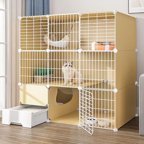 kaninchenställe Katzenlaufstall,Kaninchenstall For Haustiere,Lebensraum For Kleintiere,Großes 3-stöckiges Laufstall Mit Tür Und Geschlossener Katzentoilette,Verwendung For Kätzchen,Hasen, Chinchillas( kaninchenställe Katzenlaufstall,Kaninchenstall For Haustiere,Lebensraum For Kleintiere,Großes 3-stöckiges Laufstall Mit Tür Und Geschlossener Katzentoilette,Verwendung For Kätzchen,Hasen, Chinchillas( von HhYyLr