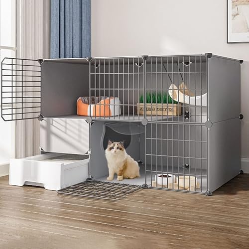kaninchenställe Katzenlaufstall,Kaninchenstall For Haustiere,Lebensraum For Kleintiere,Großes 3-stöckiges Laufstall Mit Tür Und Geschlossener Katzentoilette,Verwendung For Kätzchen,Hasen, Chinchillas( kaninchenställe Katzenlaufstall,Kaninchenstall For Haustiere,Lebensraum For Kleintiere,Großes 3-stöckiges Laufstall Mit Tür Und Geschlossener Katzentoilette,Verwendung For Kätzchen,Hasen, Chinchillas( von HhYyLr