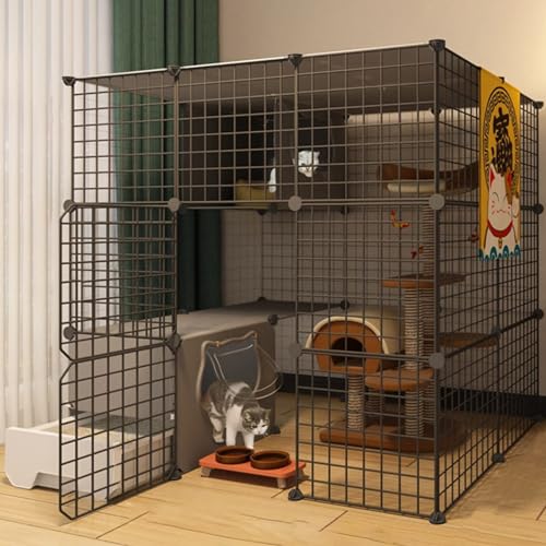 kaninchenställe Katzenlaufstall – Kaninchenstall For Haustiere,Katzenstall For Den Innenbereich Mit Tür Und Geschlossener Katzentoilette,DIY-Laufstall For Haustiere Kleiner Tierkäfig(Color:C1,Size:111 kaninchenställe Katzenlaufstall – Kaninchenstall For Haustiere,Katzenstall For Den Innenbereich Mit Tür Und Geschlossener Katzentoilette,DIY-Laufstall For Haustiere Kleiner Tierkäfig(Color:C1,Size:111 von HhYyLr