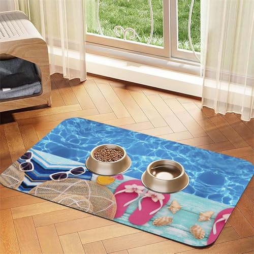 Cooles Pool-Wasserdruck-Haustier-Tischdecke, spezielles Pad für Futternäpfe, rollbar zur Aufbewahrung, ideal für Futternäpfe Cooles Pool-Wasserdruck-Haustier-Tischdecke, spezielles Pad für Futternäpfe, rollbar zur Aufbewahrung, ideal für Futternäpfe von Hhwwtye
