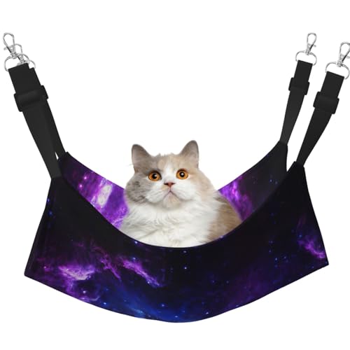 Hhwwtye Blue Galaxy Katzenbett-Hängematte, freistehendes Katzenbett für drinnen und draußen, einfache Montage Hhwwtye Blue Galaxy Katzenbett-Hängematte, freistehendes Katzenbett für drinnen und draußen, einfache Montage von Hhwwtye