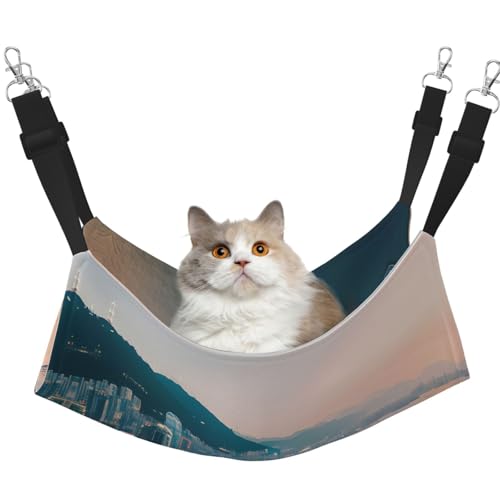 Hhwwtye Hong Kong Katzenbett-Hängematte, freistehendes Katzenbett für drinnen und draußen, einfache Montage von Hhwwtye