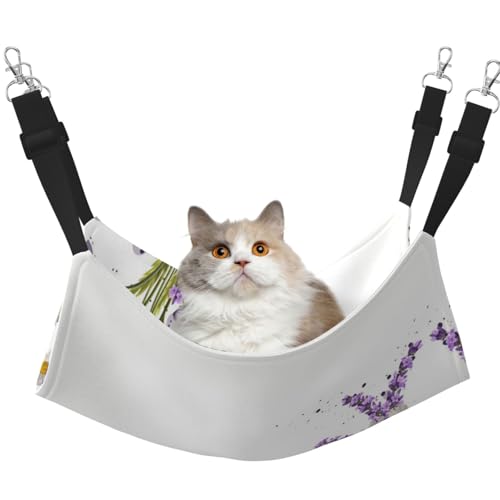 Hhwwtye Katzenbett-Hängematte, freistehend, für drinnen und draußen, einfache Montage, Lavendelblüte, 1 Stück Hhwwtye Katzenbett-Hängematte, freistehend, für drinnen und draußen, einfache Montage, Lavendelblüte, 1 Stück von Hhwwtye
