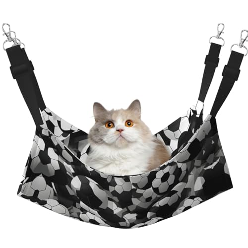 Hhwwtye Katzenbett-Hängematte, freistehendes Katzenbett für drinnen und draußen, einfache Montage, Schwarz und Weiß Hhwwtye Katzenbett-Hängematte, freistehendes Katzenbett für drinnen und draußen, einfache Montage, Schwarz und Weiß von Hhwwtye