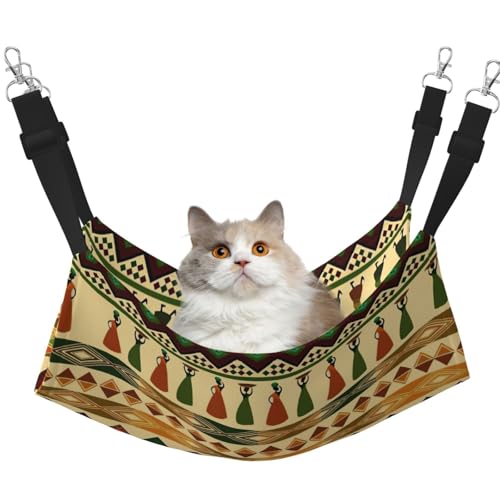 Hhwwtye Katzenbett im Bohemia-Stil, traditionelles afrikanisches Muster, freistehendes Katzenbett für drinnen und draußen, einfache Montage Hhwwtye Katzenbett im Bohemia-Stil, traditionelles afrikanisches Muster, freistehendes Katzenbett für drinnen und draußen, einfache Montage von Hhwwtye