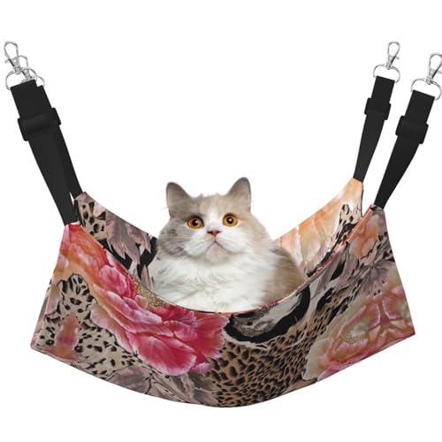 Hhwwtye Katzenbett mit Leopardenmuster, freistehend, für drinnen und draußen, einfache Montage, Rosa Hhwwtye Katzenbett mit Leopardenmuster, freistehend, für drinnen und draußen, einfache Montage, Rosa von Hhwwtye
