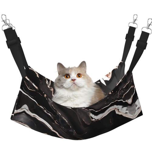 Hhwwtye Katzenbett mit Marmor, freistehendes Katzenbett für drinnen und draußen, einfache Montage, Schwarz / Rotgold Hhwwtye Katzenbett mit Marmor, freistehendes Katzenbett für drinnen und draußen, einfache Montage, Schwarz / Rotgold von Hhwwtye