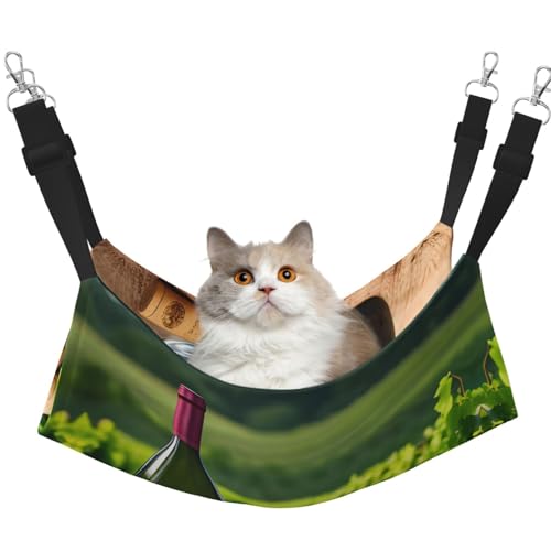 Hhwwtye Katzenbett mit Weinflaschenkorken und Trauben, freistehendes Katzenbett für drinnen und draußen, einfache Montage Hhwwtye Katzenbett mit Weinflaschenkorken und Trauben, freistehendes Katzenbett für drinnen und draußen, einfache Montage von Hhwwtye