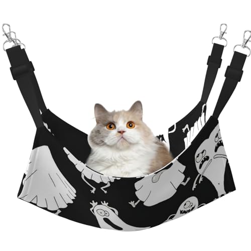 Hhwwtye Lustiges weißes Geister-Katzenbett, freistehendes Katzenbett für drinnen und draußen, einfache Montage Hhwwtye Lustiges weißes Geister-Katzenbett, freistehendes Katzenbett für drinnen und draußen, einfache Montage von Hhwwtye