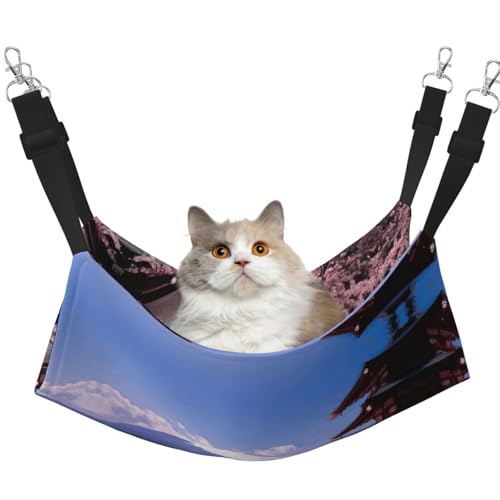Hhwwtye Mount Fuji Japan Katzenbett-Hängematte, freistehendes Katzenbett für drinnen und draußen, einfache Montage Hhwwtye Mount Fuji Japan Katzenbett-Hängematte, freistehendes Katzenbett für drinnen und draußen, einfache Montage von Hhwwtye