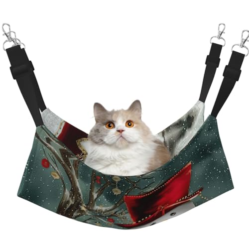 Hhwwtye Weihnachtliche Katzenbett-Hängematte, freistehendes Katzenbett für drinnen und draußen, einfache Montage Hhwwtye Weihnachtliche Katzenbett-Hängematte, freistehendes Katzenbett für drinnen und draußen, einfache Montage von Hhwwtye